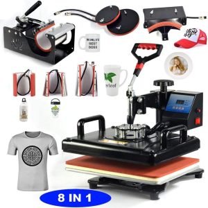 8 in 1 Heat Press Machine Digital Combo Heat Transfer Sublimation Print Machine T-Shirts