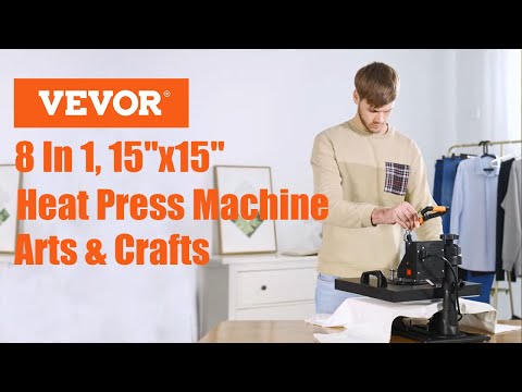 VEVOR 8 in 1 Heat Press Machine - For T-Shirts 15"x15" Combo Kit Sublimation Swing Away